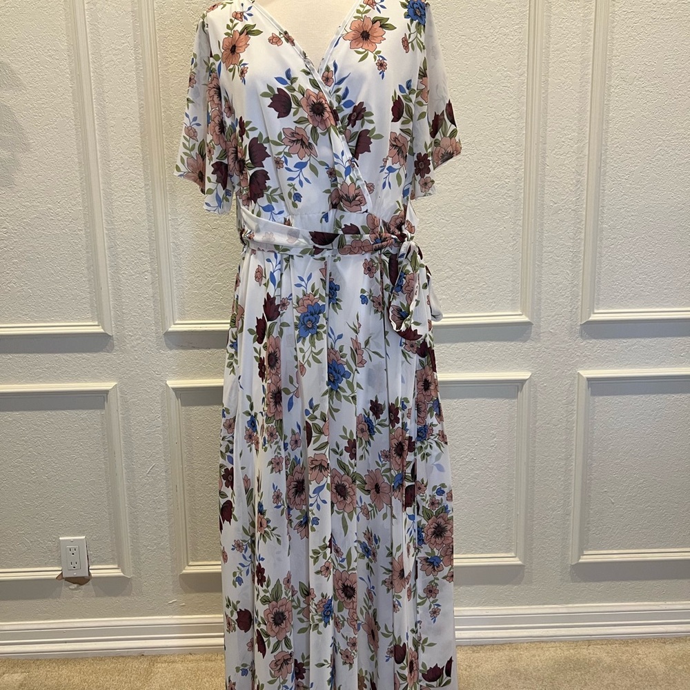 Floral Wrap Maxi Dress